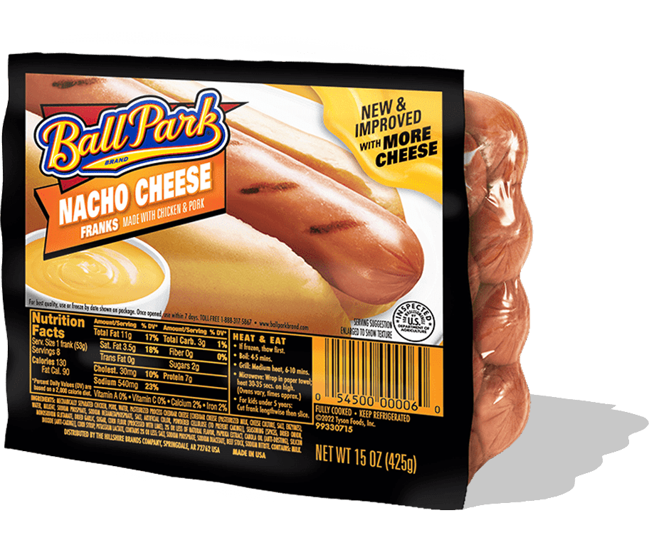 Nacho Cheese Hot Dogs Ballpark Brand