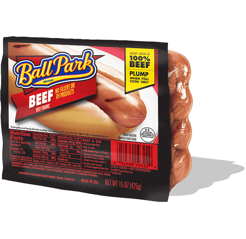 All Beef Hot Dogs Ball Park Brand