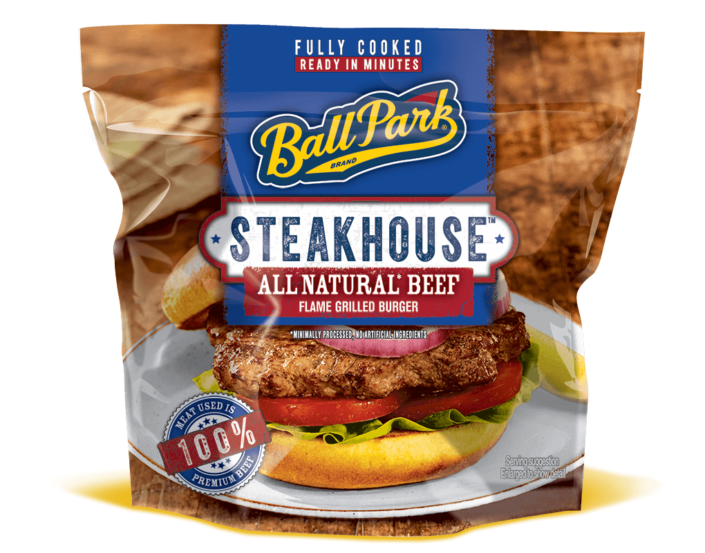 Steakhouse Beef Burgers Ball Park Brand